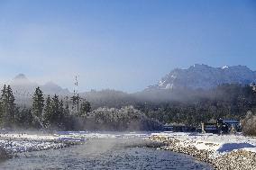 Winter Landscape In The District Of Garmisch-Partenkirchen