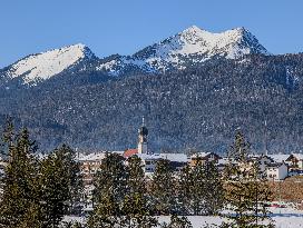 Winter Landscape In The District Of Garmisch-Partenkirchen