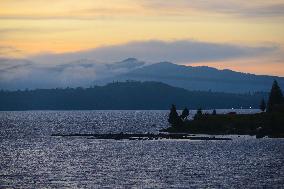 Scenery Of Lake Diatas In Alahan Panjang West Sumatra