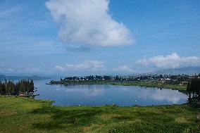 Scenery Of Lake Diatas In Alahan Panjang West Sumatra