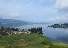 Scenery Of Lake Diatas In Alahan Panjang West Sumatra