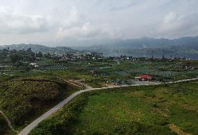 Scenery Of Lake Diatas In Alahan Panjang West Sumatra