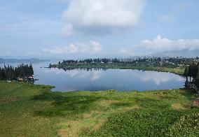 Scenery Of Lake Diatas In Alahan Panjang West Sumatra