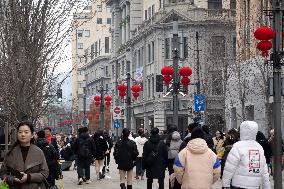 Nanjing Road Pedestrian Street in Shanghai