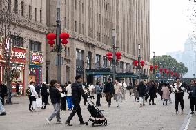 Nanjing Road Pedestrian Street in Shanghai