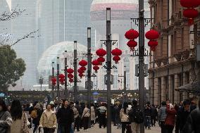 Nanjing Road Pedestrian Street in Shanghai