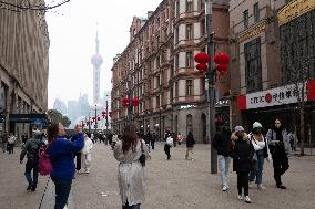 Nanjing Road Pedestrian Street in Shanghai