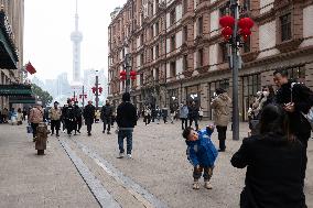 Nanjing Road Pedestrian Street in Shanghai