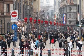 Nanjing Road Pedestrian Street in Shanghai