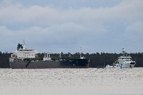 Seized oil tanker Eagle S in Porvoo