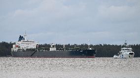 Seized oil tanker Eagle S in Porvoo