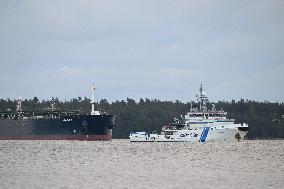 Seized oil tanker Eagle S in Porvoo