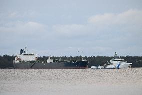 Seized oil tanker Eagle S in Porvoo