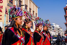 New Year Parade In Nepal