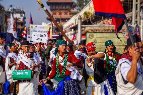 New Year Parade In Nepal