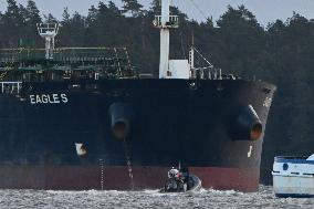 Seized oil tanker Eagle S in Porvoo