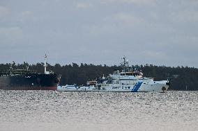 Seized oil tanker Eagle S in Porvoo