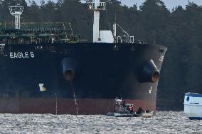 Seized oil tanker Eagle S in Porvoo