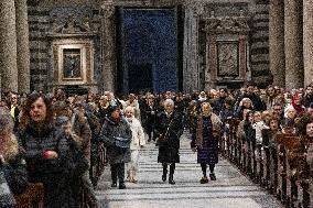 Pisa Enters The Jubilee. Inaugural Procession From The Baptistery To The Duomo