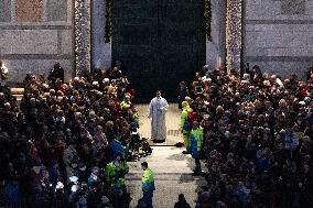 Pisa Enters The Jubilee. Inaugural Procession From The Baptistery To The Duomo