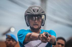 Re-enactment Of The Shooting Of Students By A Police In Semarang