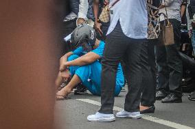 Re-enactment Of The Shooting Of Students By A Police In Semarang