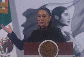 Claudia Sheinbaum, President Of Mexico, Offers Her Last Conference Of The Year