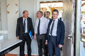 PM Bayrou Visits a School Devastated by The Cyclone - Mayotte