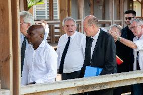 PM Bayrou Visits a School Devastated by The Cyclone - Mayotte