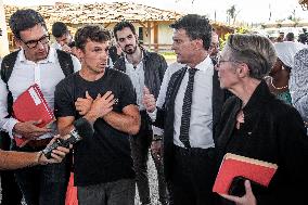 PM Bayrou Visits a School Devastated by The Cyclone - Mayotte