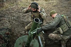 Mortar unit of Ukraines Khyzhak Patrol Police Special Unit