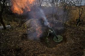 Mortar unit of Ukraines Khyzhak Patrol Police Special Unit