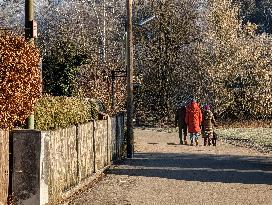 Walkers In The Upper Bavarian Town Of Gauting