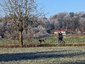 Walkers In The Upper Bavarian Town Of Gauting