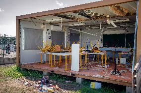 PM Bayrou Visits a School Devastated by The Cyclone - Mayotte