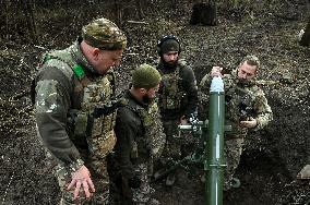 Mortar unit of Ukraines Khyzhak Patrol Police Special Unit