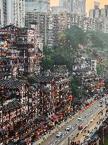 Hongya Cave in Chongqing