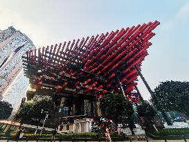 A Building Made of Giant Chopsticks in Chongqing