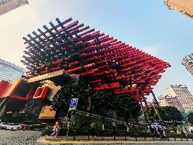 A Building Made of Giant Chopsticks in Chongqing