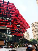 A Building Made of Giant Chopsticks in Chongqing