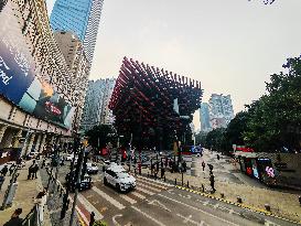 A Building Made of Giant Chopsticks in Chongqing