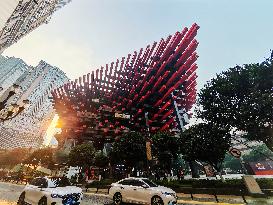 A Building Made of Giant Chopsticks in Chongqing