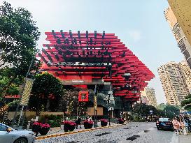 A Building Made of Giant Chopsticks in Chongqing