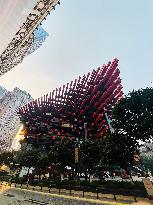 A Building Made of Giant Chopsticks in Chongqing