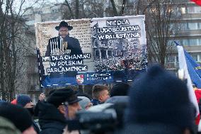 Anti-Hannukah Far-Right Protest - Warsaw