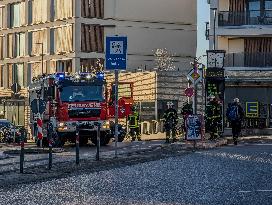 Burning Car In Gauting In The Upper Bavarian City Of Gauting