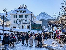 Tourists On The Way To Neuschwanstein Castle