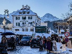 Tourists On The Way To Neuschwanstein Castle