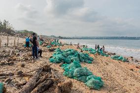 Bali Coastline Flooded With Debris, Tons Of Plastic Collected