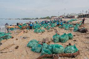 Bali Coastline Flooded With Debris, Tons Of Plastic Collected